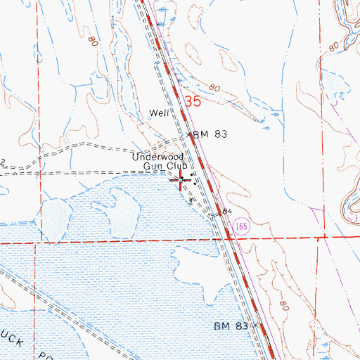 Topographic Map of Underwood Gun Club, CA