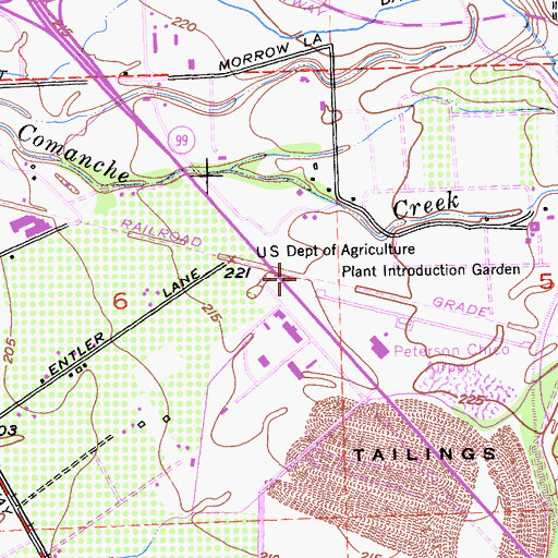 Topographic Map of United States Department of Agriculture Plant Introduction Garden, CA