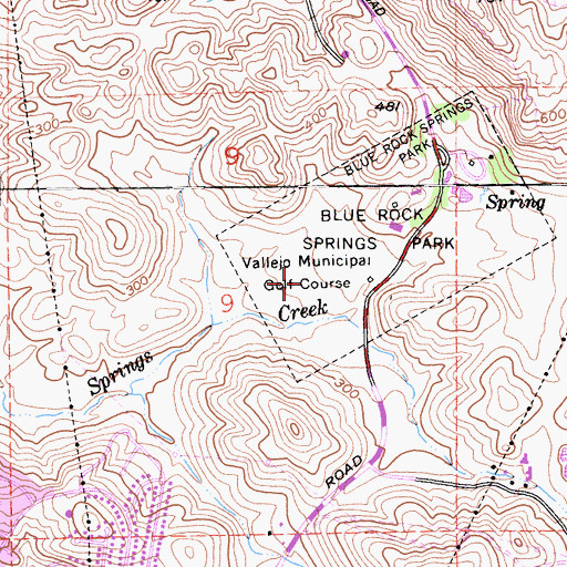 Topographic Map of Vallejo Municipal Golf Course, CA