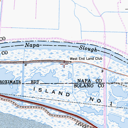 Topographic Map of West End Land Club, CA