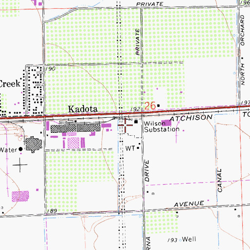 Topographic Map of Wilson Substation, CA