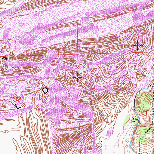 Topographic Map of Yuba Gold Field, CA