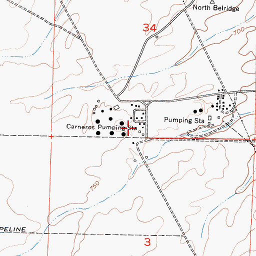 Topographic Map of Carneros Pumping Station, CA