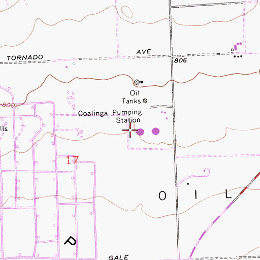 Topographic Map of Coalinga Pumping Station, CA