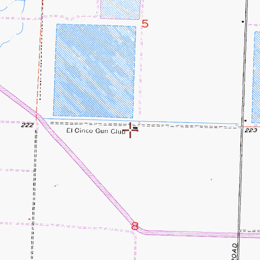 Topographic Map of El Cinco Gun Club, CA