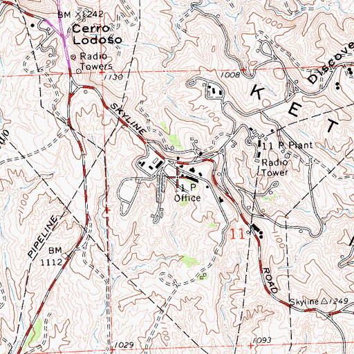 Topographic Map of Eleven P Office, CA