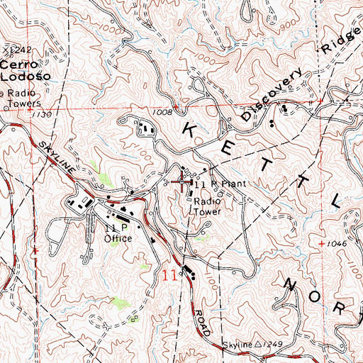 Topographic Map of Eleven P Plant, CA