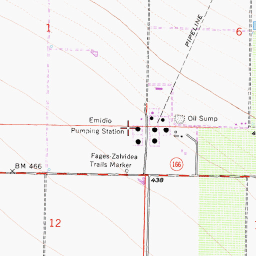 Topographic Map of Emidio Pumping Station, CA