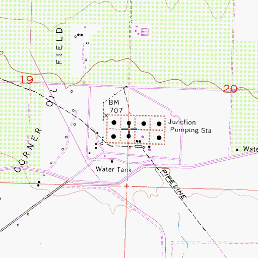 Topographic Map of Junction Pumping Station, CA