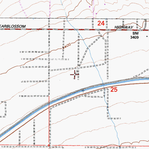 Topographic Map of Llano Race Track (historical), CA