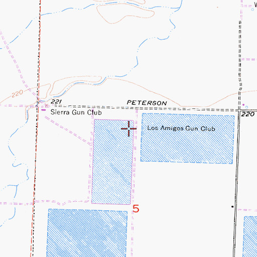Topographic Map of Los Amigos Gun Club, CA
