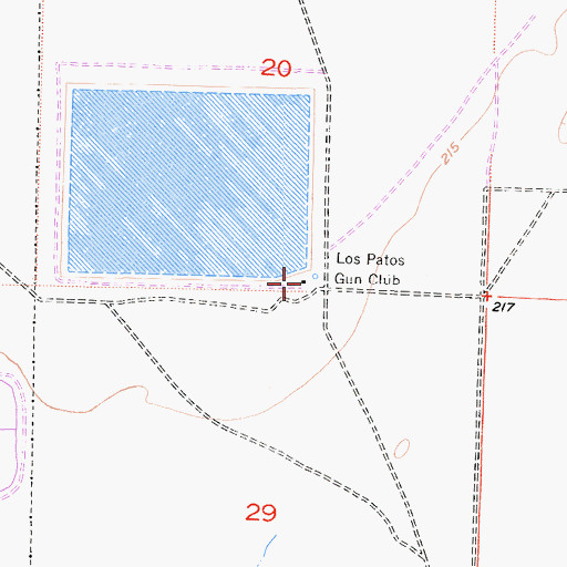 Topographic Map of Los Patos Gun Club, CA