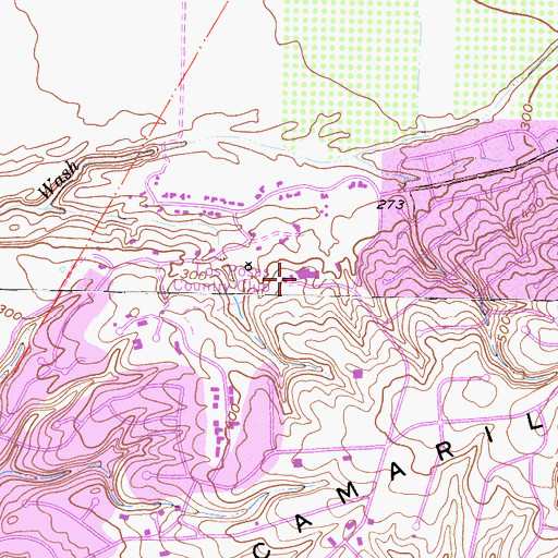Topographic Map of Los Posas Country Club, CA