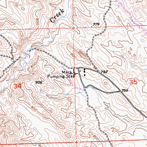 Topographic Map of Mack Pumping Station, CA