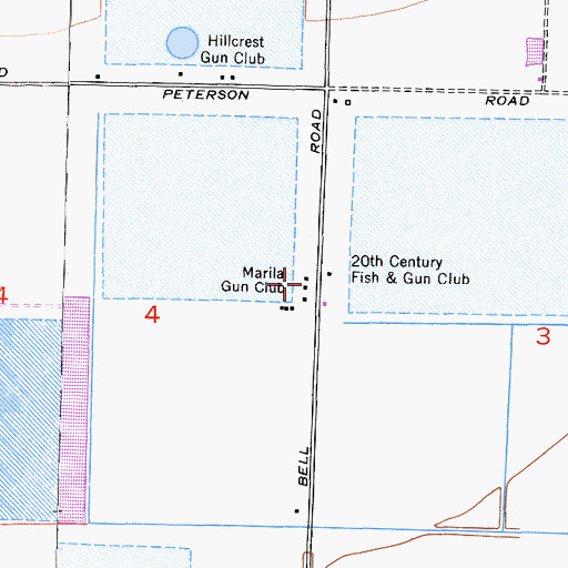 Topographic Map of Marila Gun Club, CA