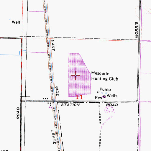 Topographic Map of Mesquite Hunting Club, CA