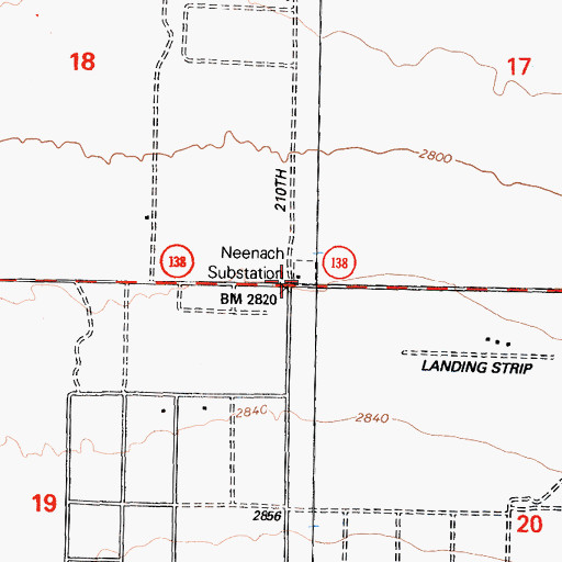 Topographic Map of Neenach Substation, CA