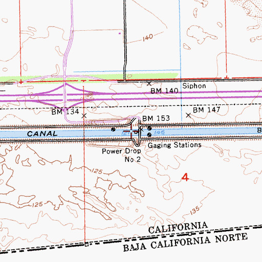 Topographic Map of Power Drop Number Two, CA