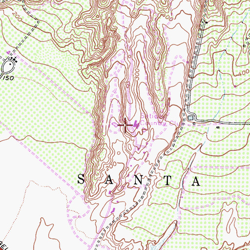 Topographic Map of Saticoy Country Club, CA