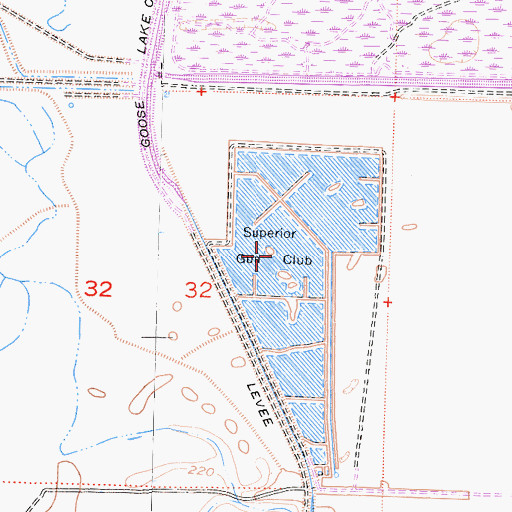 Topographic Map of Superior Gun Club, CA