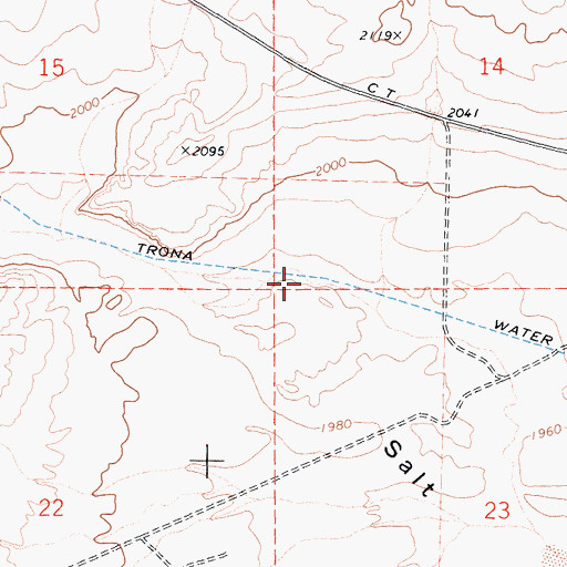 Topographic Map of Trona Water Pipeline, CA