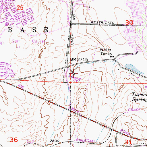 Topographic Map of Victor Valley Country Club, CA