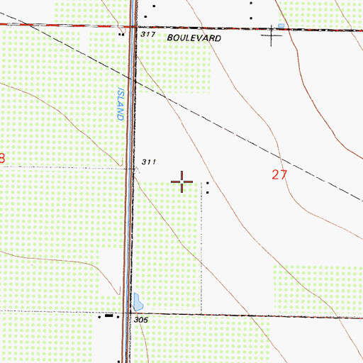 Topographic Map of Webfoot Duck Club, CA