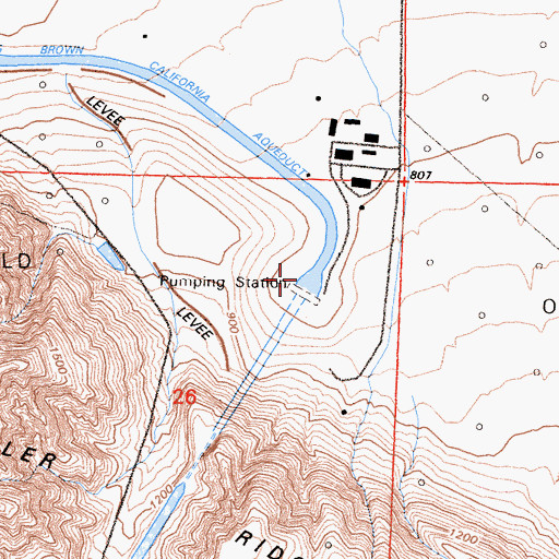 Topographic Map of Ira J Chrisman Wind Gap Pumping Plant, CA