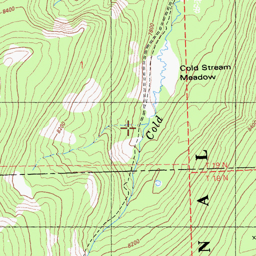 Topographic Map of Mount Lola Trail, CA