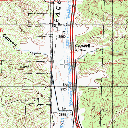 Topographic Map of Peace Valley Pipeline, CA