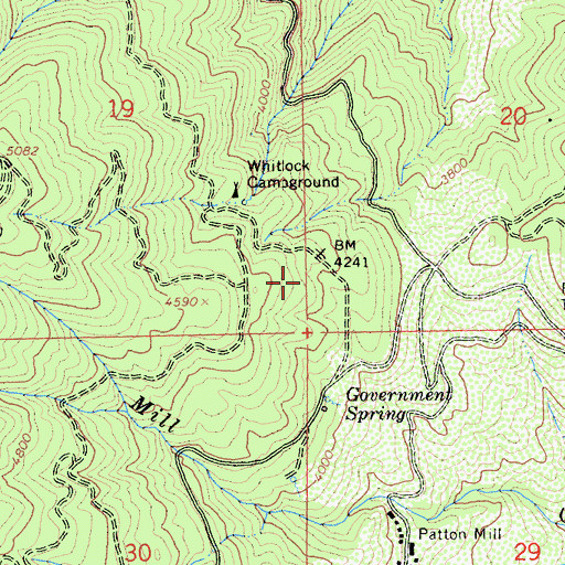 Topographic Map of Horse Camp Recreation Site, CA
