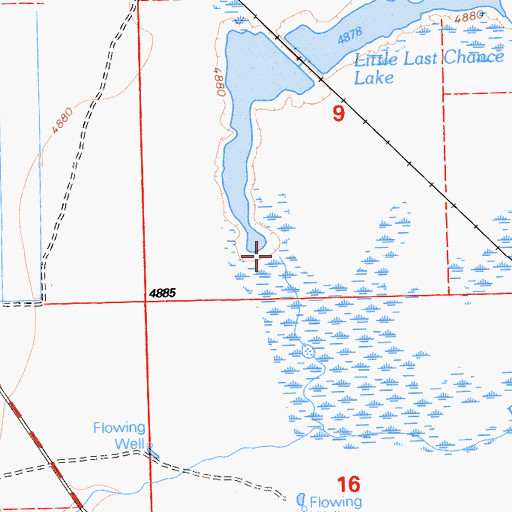 Topographic Map of East Channel Little Last Chance Creek, CA