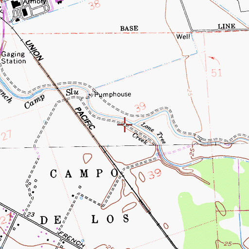 Topographic Map of Littlejohns Creek, CA