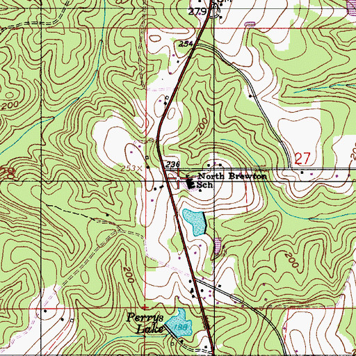Topographic Map of North Brewton Elementary School, AL