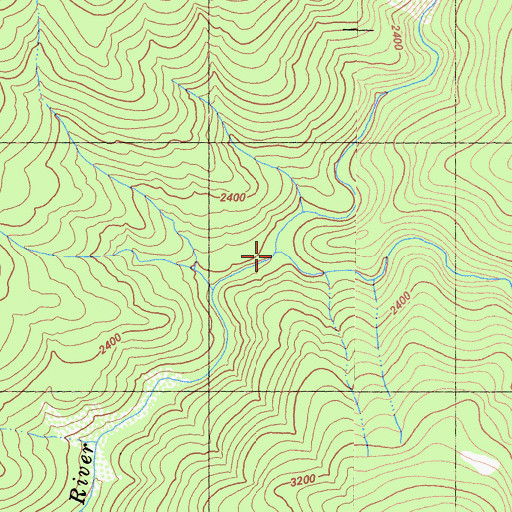 Topographic Map of Prescott Fork, CA