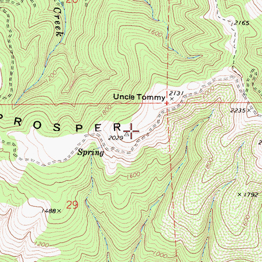 Topographic Map of Prosper Ridge, CA