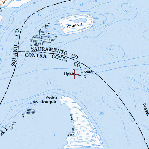 Topographic Map of Sacramento River, CA