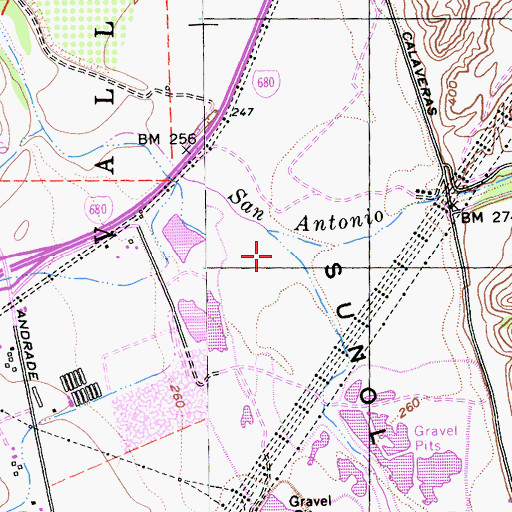 Topographic Map of San Antonio Creek, CA