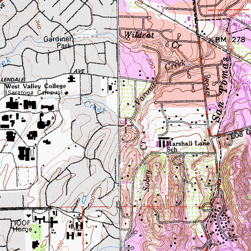 Topographic Map of Sobey Creek, CA