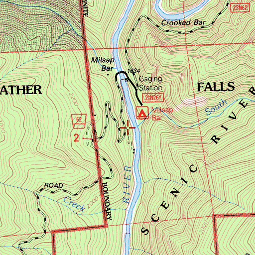 Topographic Map of South Branch Middle Fork Feather River, CA