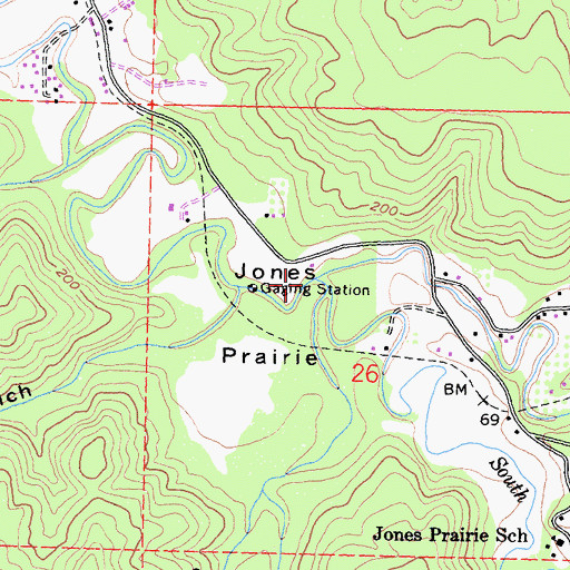 Topographic Map of South Fork Elk River, CA