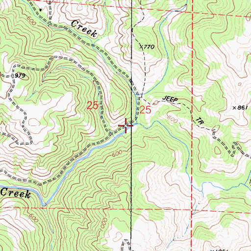 Topographic Map of Sproule Creek, CA