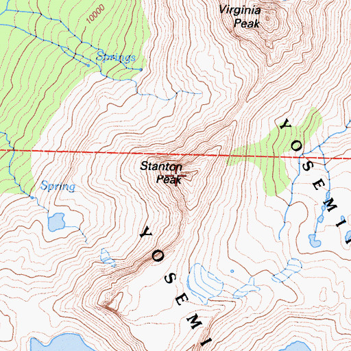 Topographic Map of Stanton Peak, CA