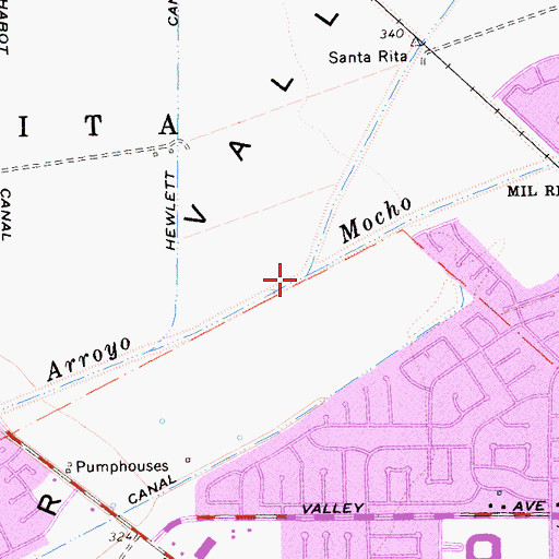 Topographic Map of Tassajara Creek, CA