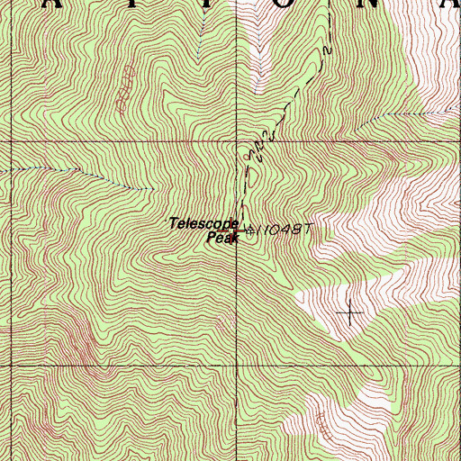 Topographic Map of Panamint Range, CA