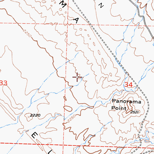 Topographic Map of Panorama Hills, CA
