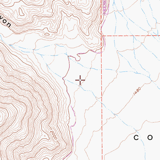 Topographic Map of Salvador Canyon, CA