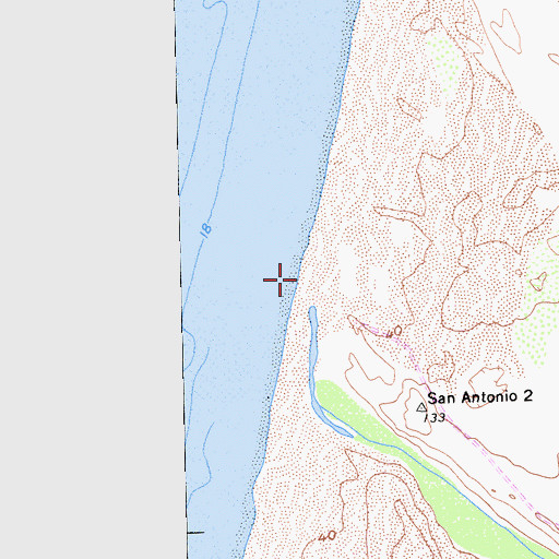 Topographic Map of San Antonio Creek, CA