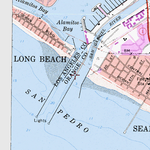 Topographic Map of San Gabriel River, CA