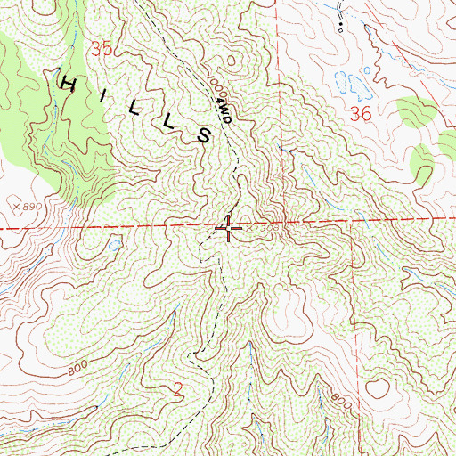 Topographic Map of Santa Rita Hills, CA